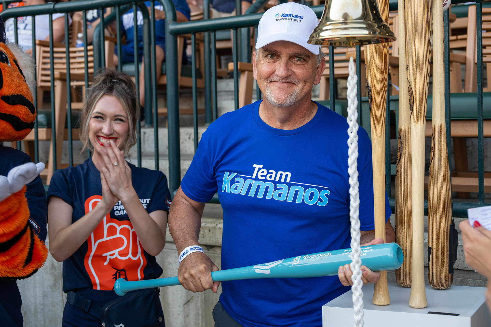 Norman Jahn was recognized at the Prostate Cancer Awareness Night Game with the Detroit Tigers.